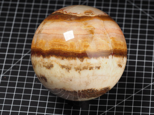 Banded Onyx Calcite Sphere ~5”