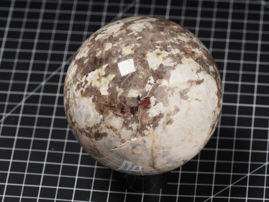 Quartzy with Garnets Sphere 4-1/2”