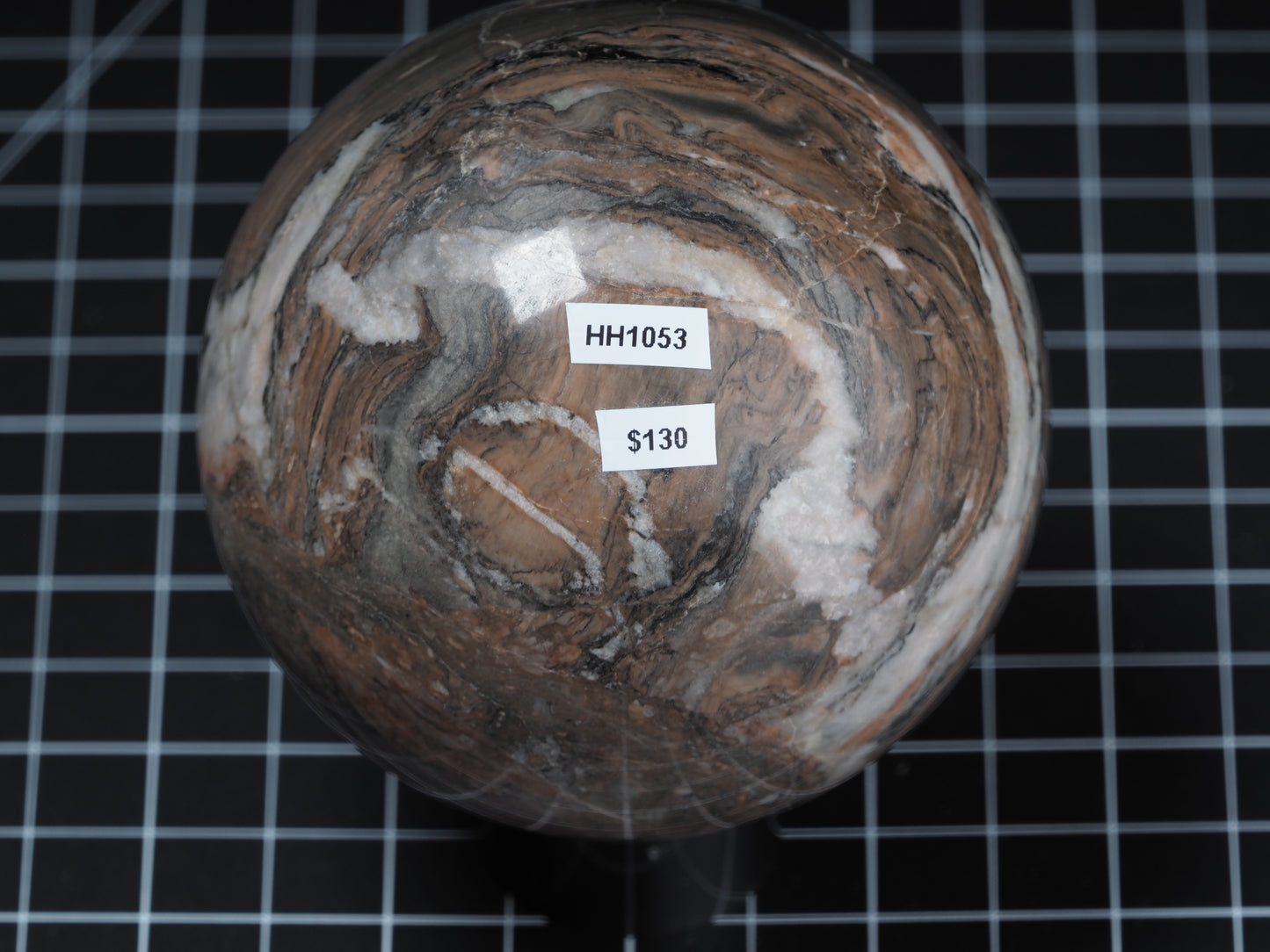 Petrified Wood Sphere 3-7/16”