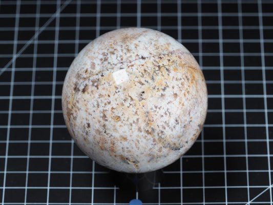 White Plume Agate Sphere 3-1/4”