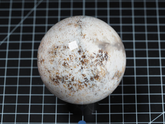 White Plume Agate Sphere 3-1/4”