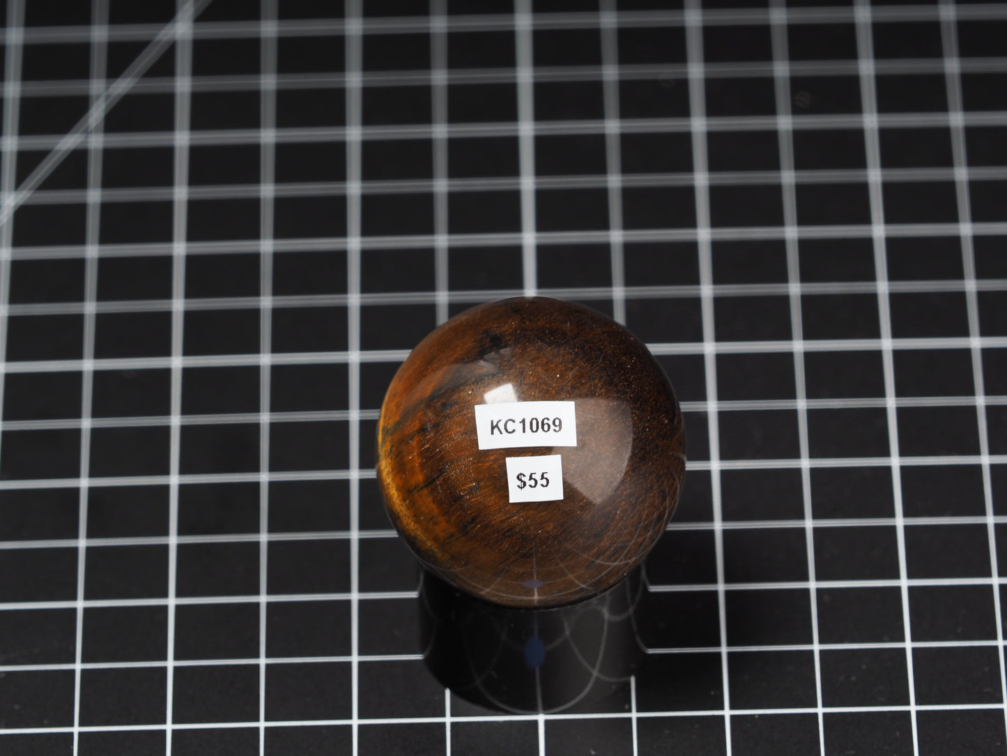 Variegated Tiger Eye Sphere 1-5/8”