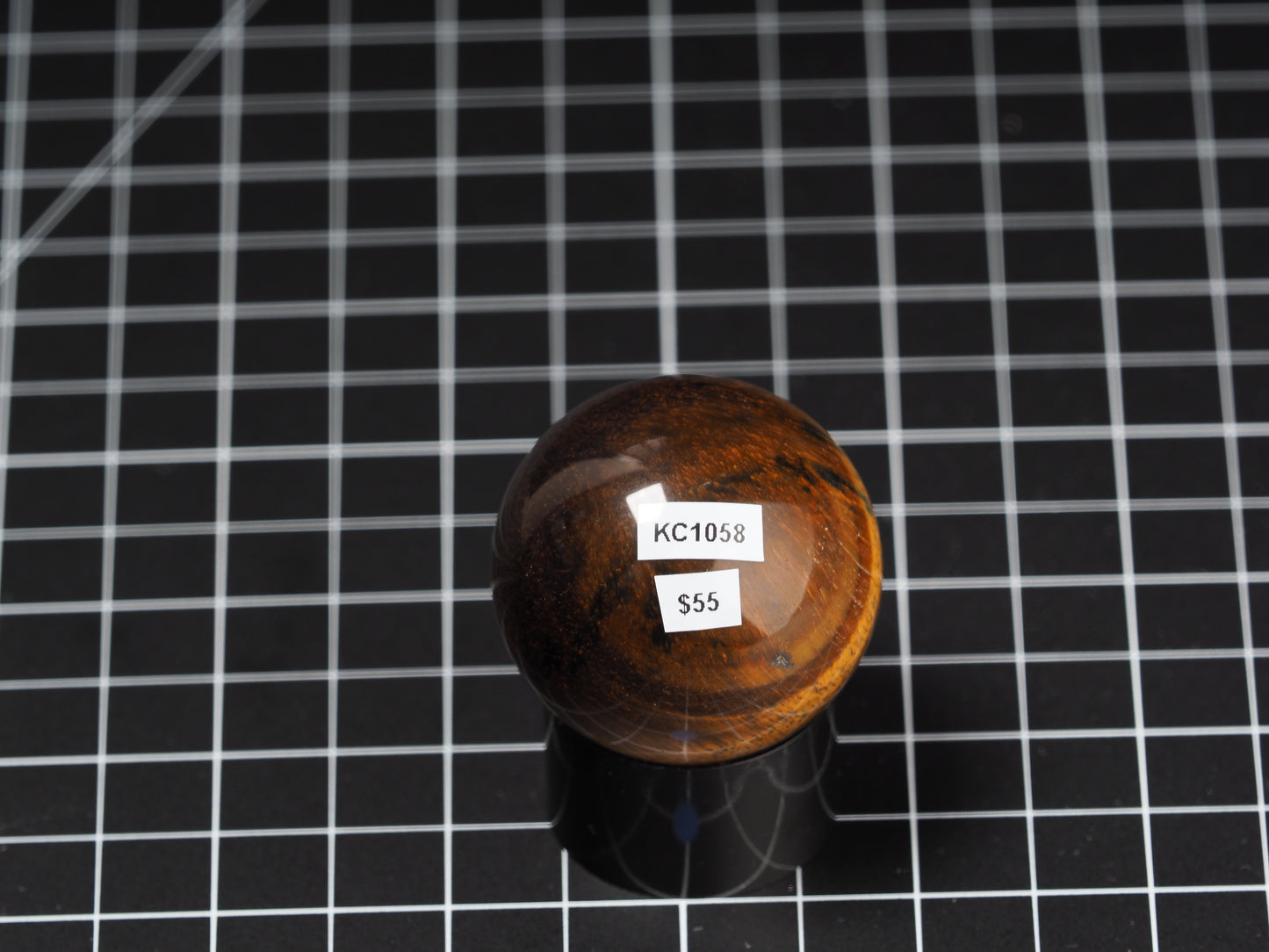 Variegated Tiger Eye Sphere 1-5/8”