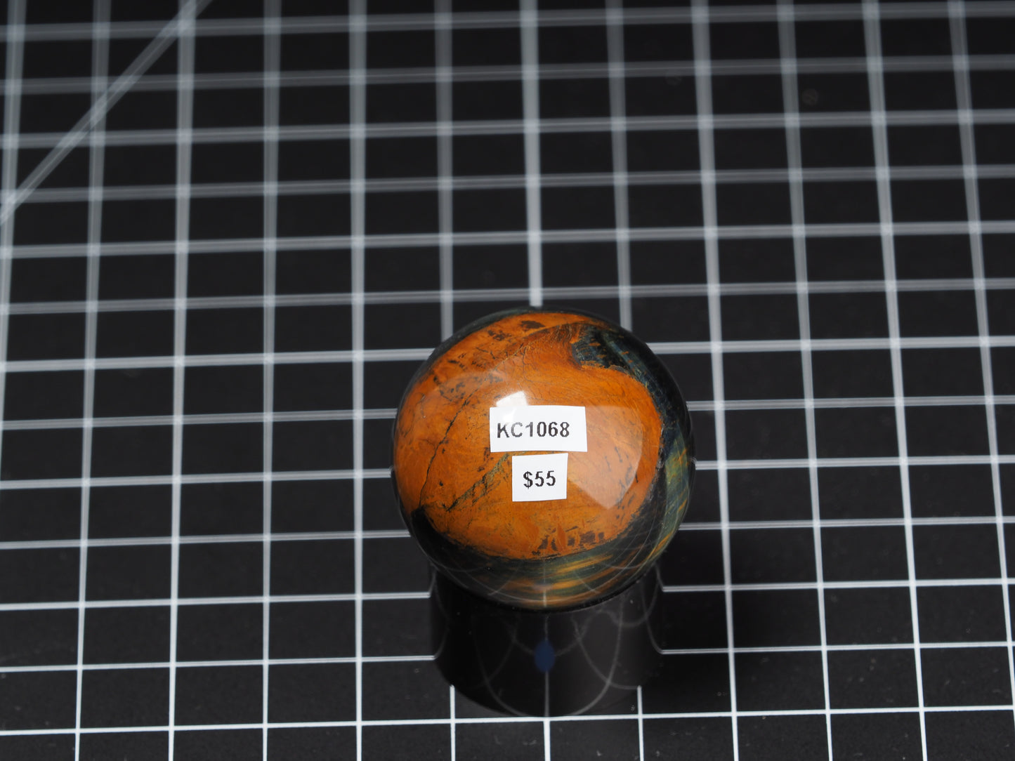 Variegated Tiger Eye Sphere 1-5/8”