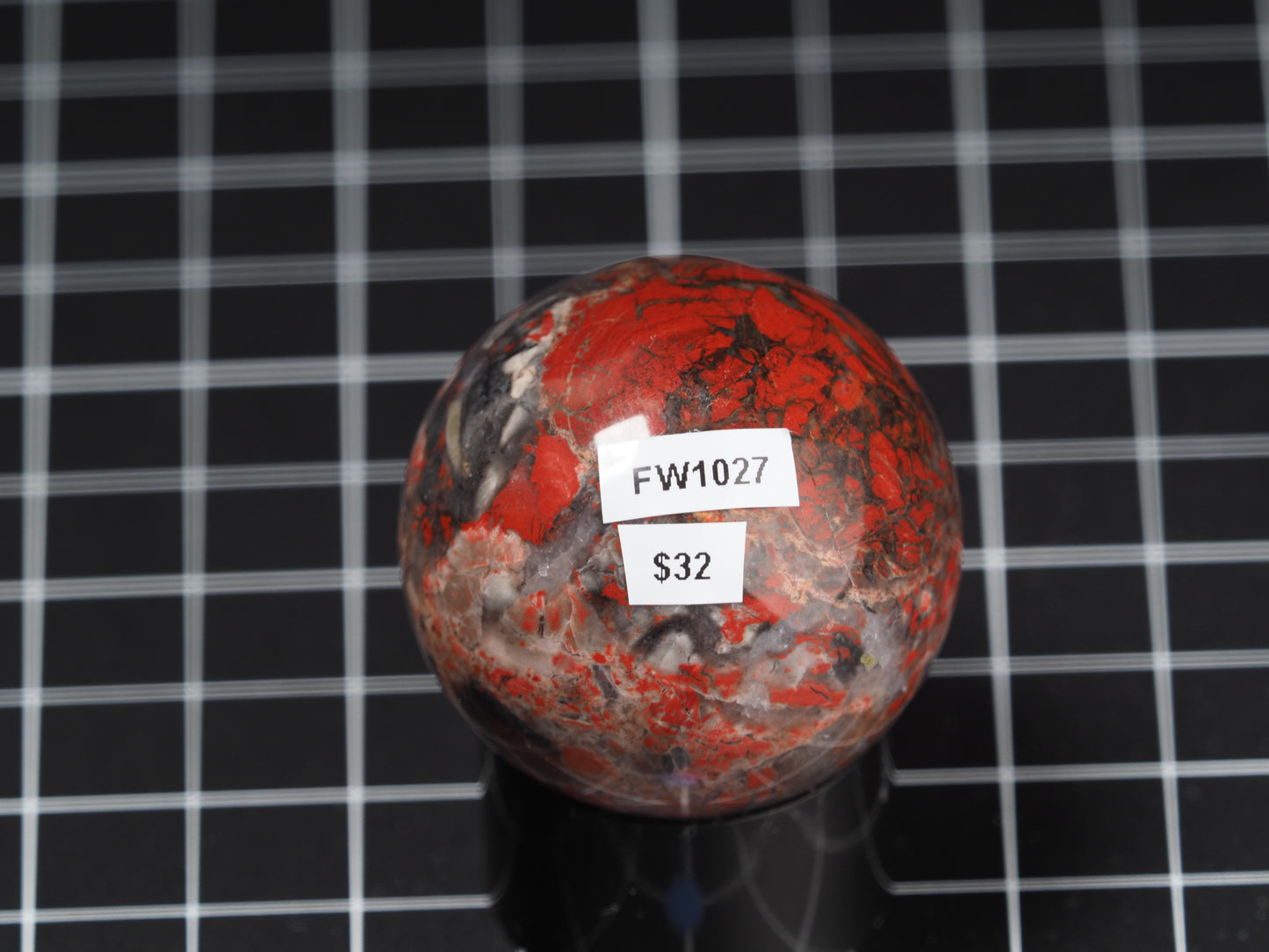 Red Brecciate Jasper Sphere 1-11/16”