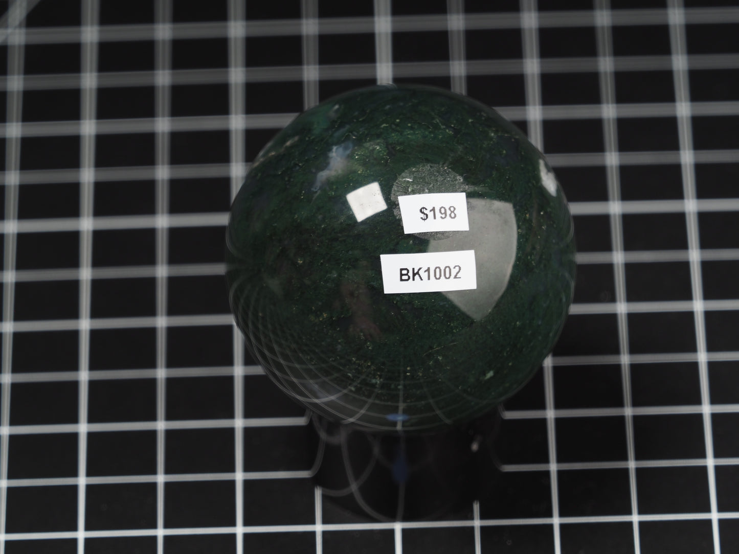 Green Moss Agate Sphere 2-3/16”