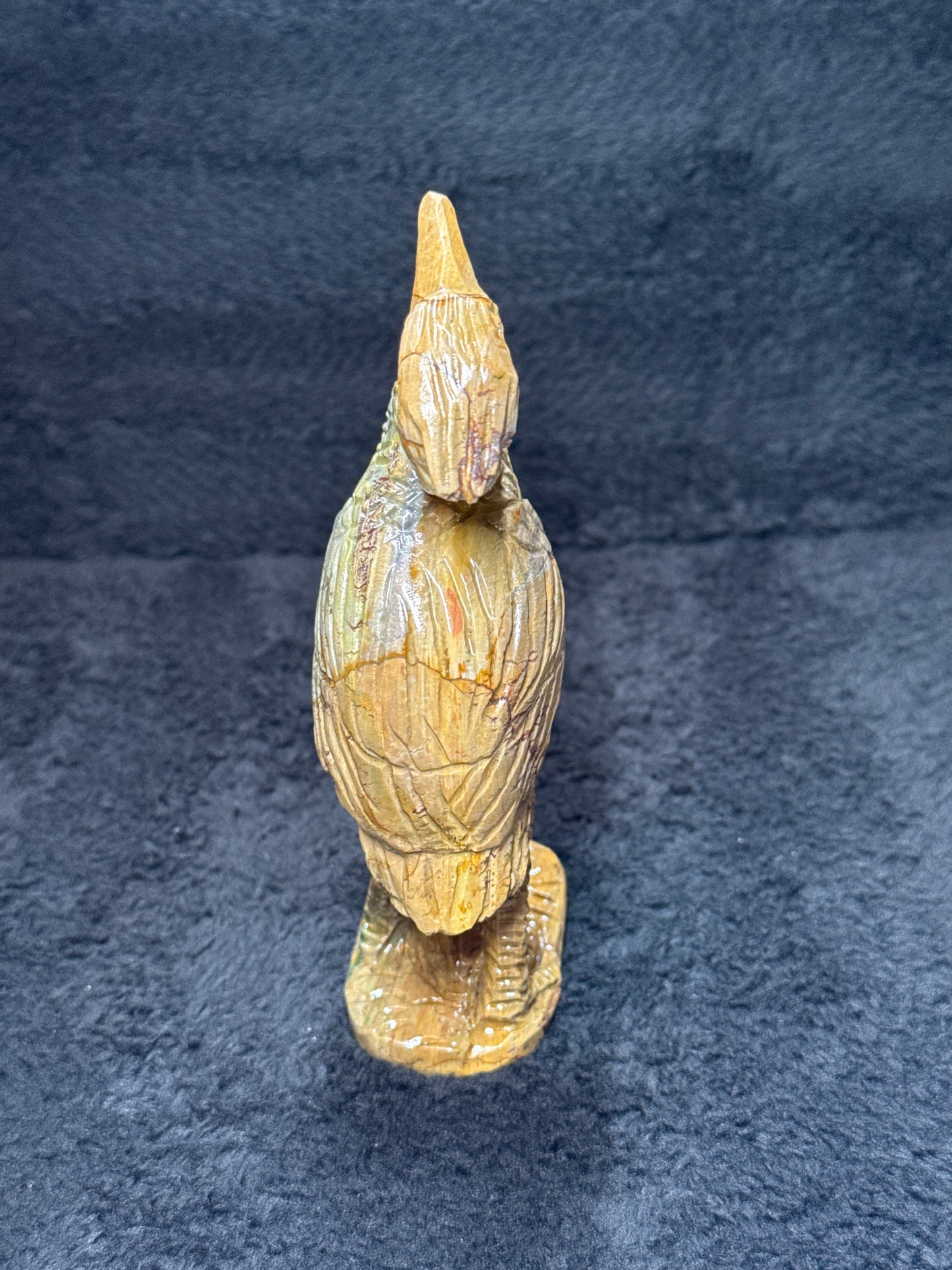 Crane Maligano Jasper Carving