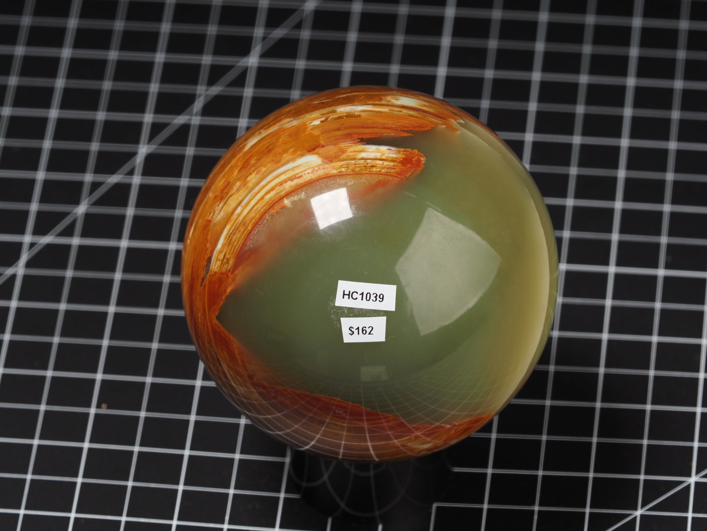 Verde Pachuca Onyx Calcite Sphere 3-9/16”