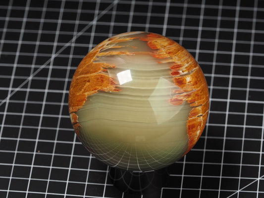Verde Pachuca Onyx Calcite Sphere 3-9/16”