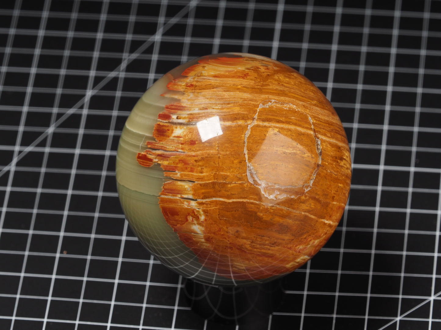 Verde Pachuca Onyx Calcite Sphere 3-9/16”