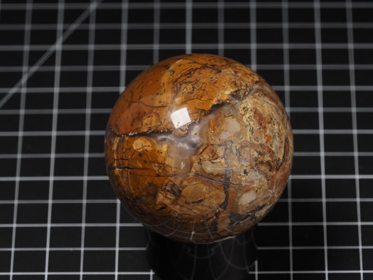 Yellow Dendritic Jasper Sphere 2-5/8”