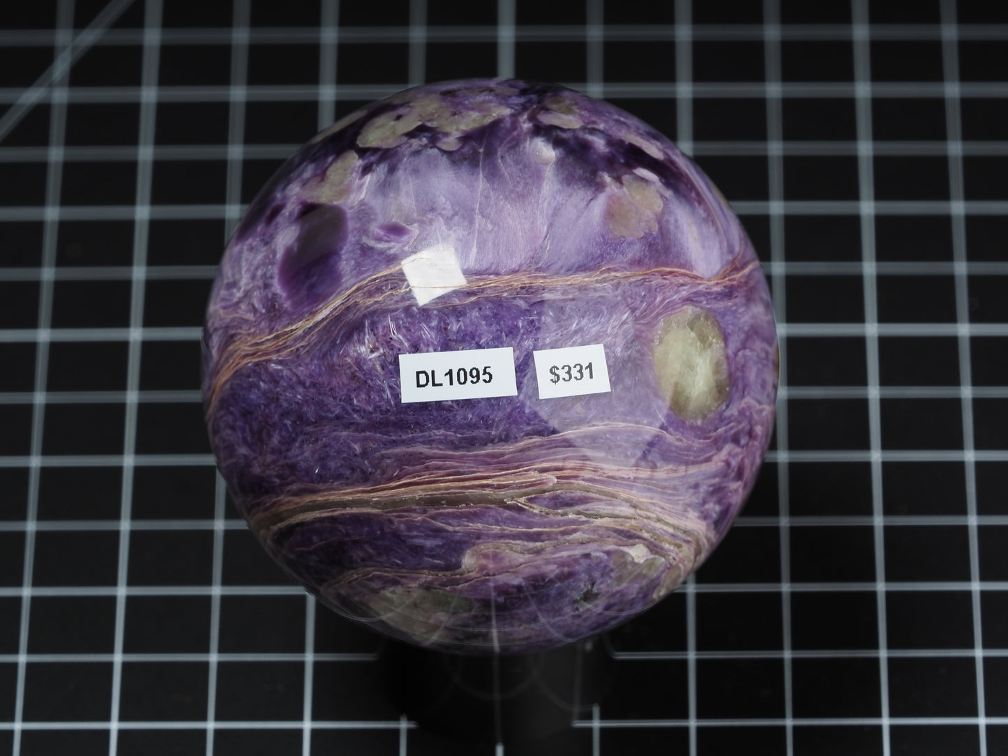 Charoite Sphere Mid Grade 3”