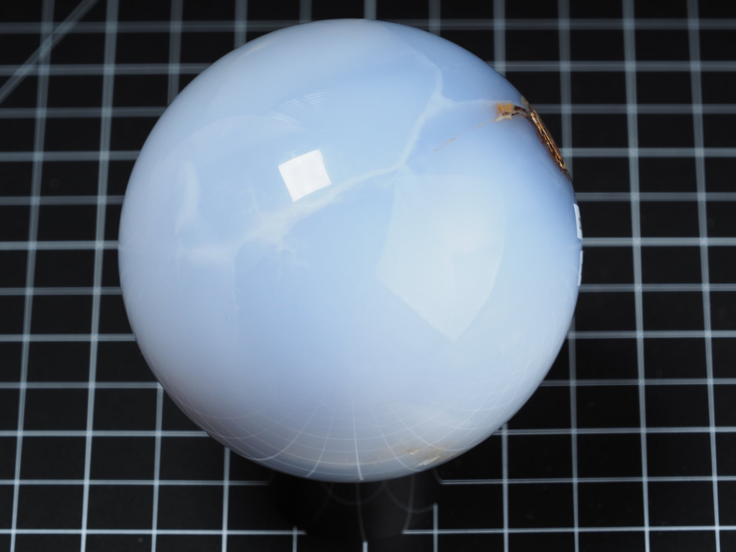 Blue Chalcedony Sphere 3-1/4”