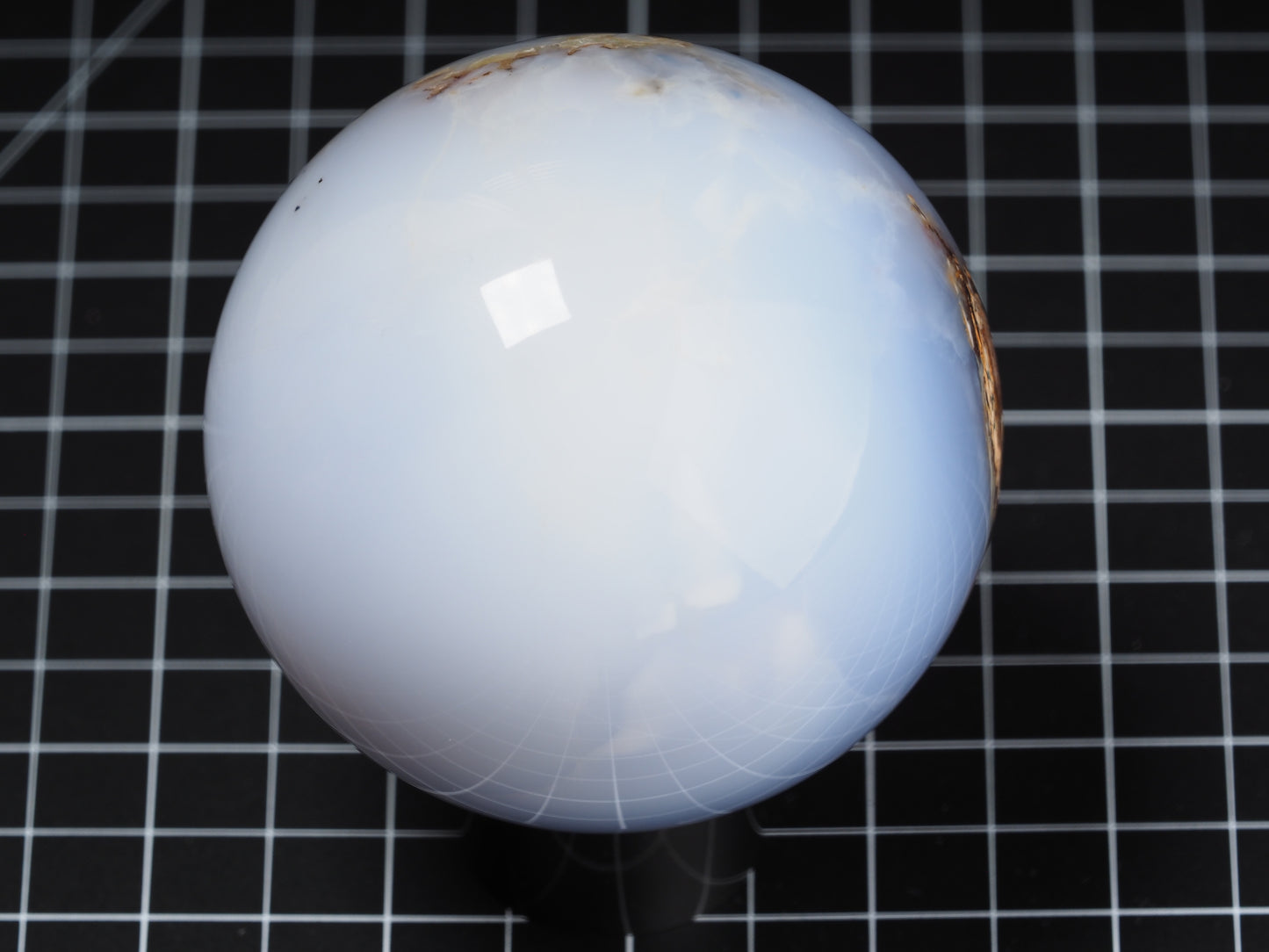 Blue Chalcedony Sphere 3-1/4”