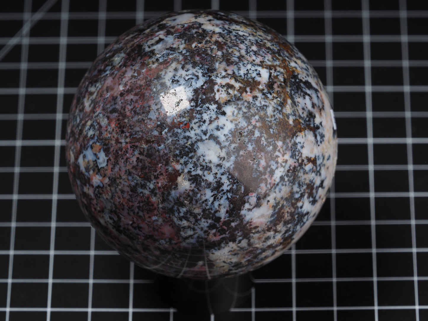 St.Johns Flower Agate Sphere 3-1/4”