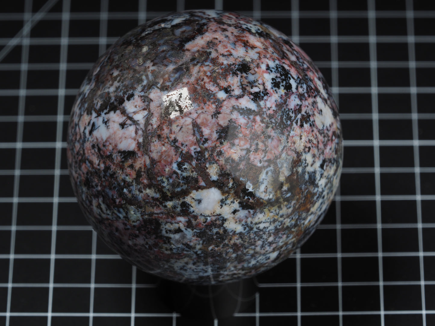 St.Johns Flower Agate Sphere 3-1/4”