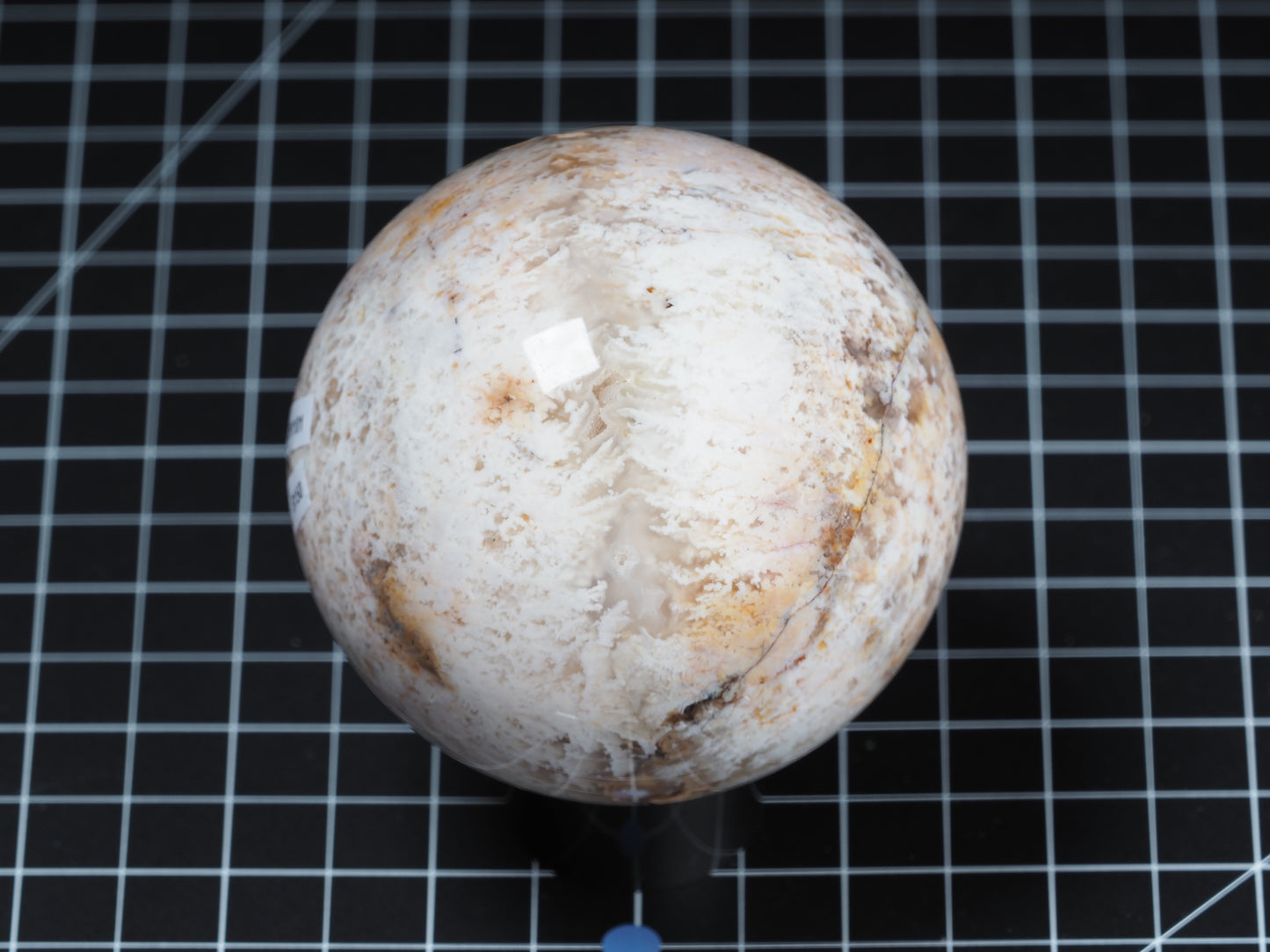 White Plume Agate Sphere 3-1/4”