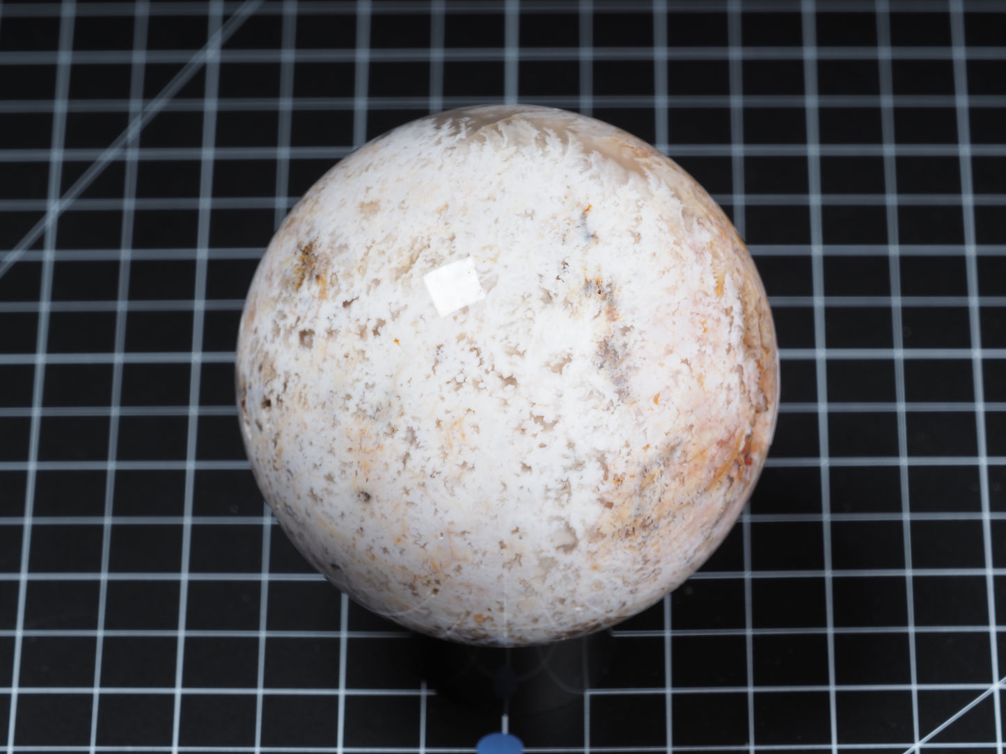 White Plume Agate Sphere 3-1/4”