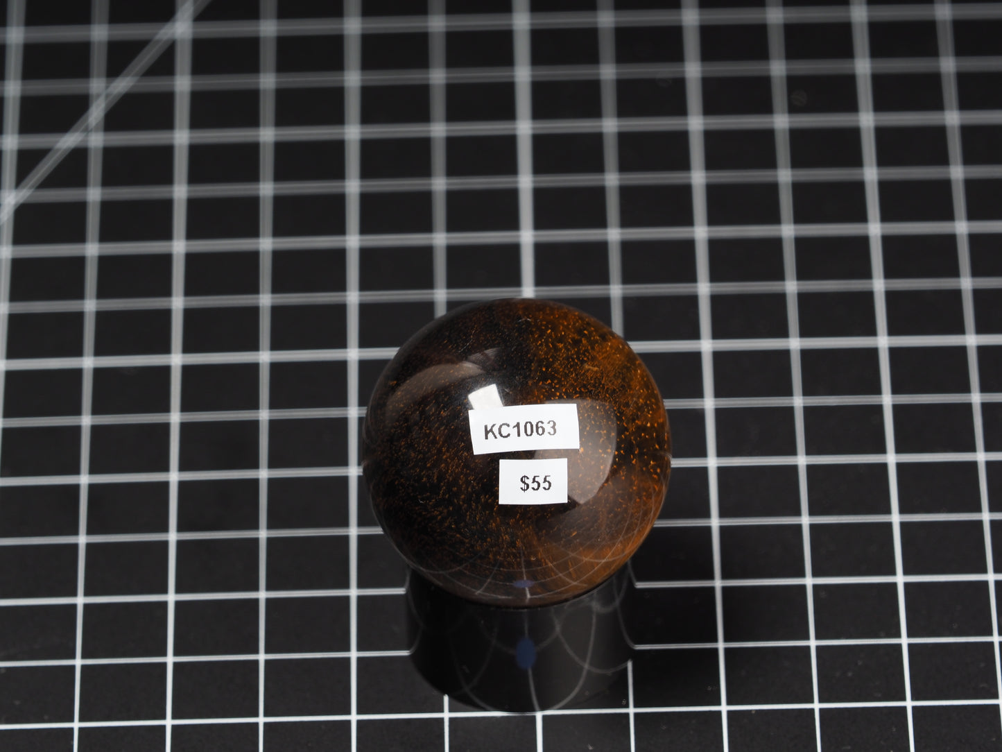 Variegated Tiger Eye Sphere 1-5/8”