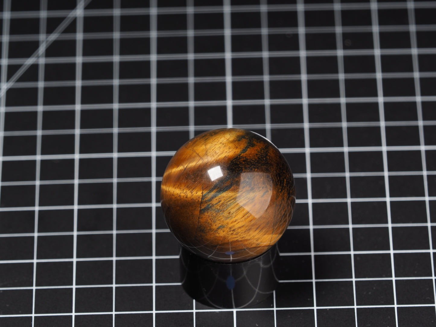 Variegated Tiger Eye Sphere 1-5/8”