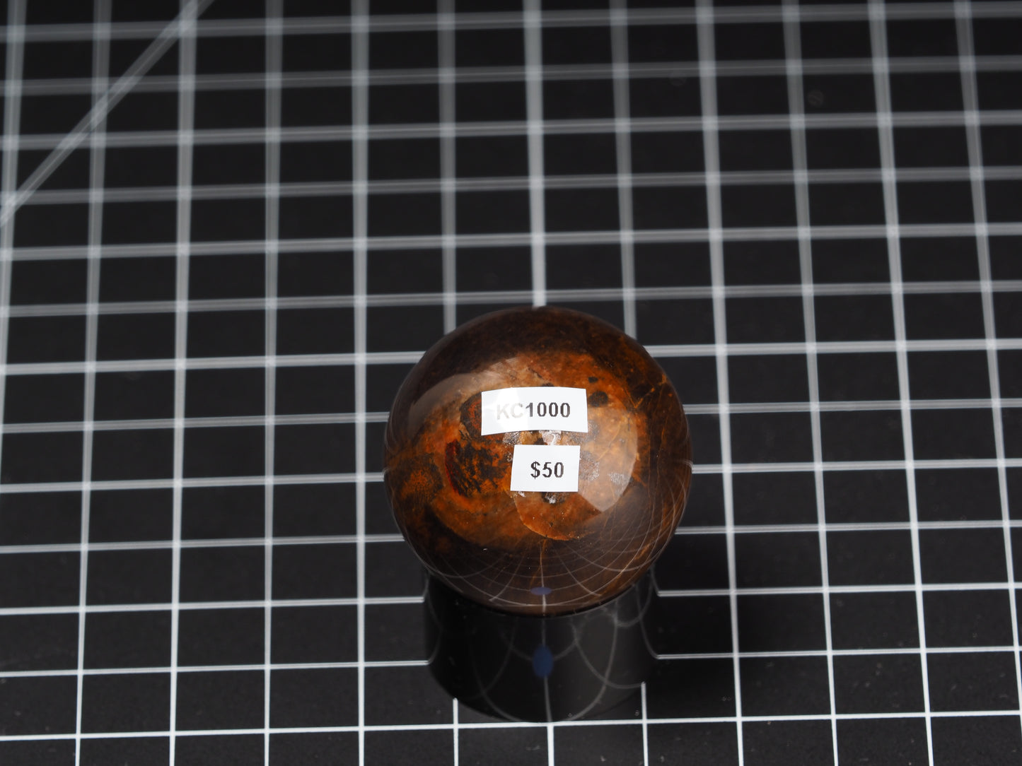 Variegated Tiger Eye Sphere 1-5/8”