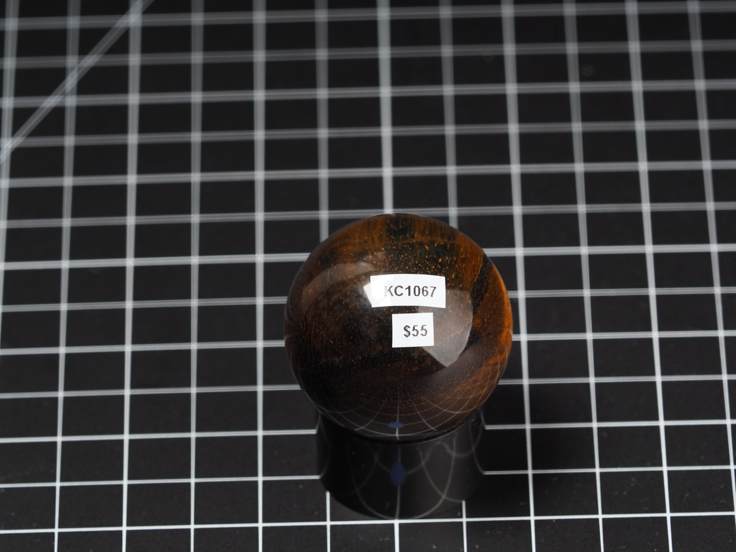 Variegated Tiger Eye Sphere 1-5/8”