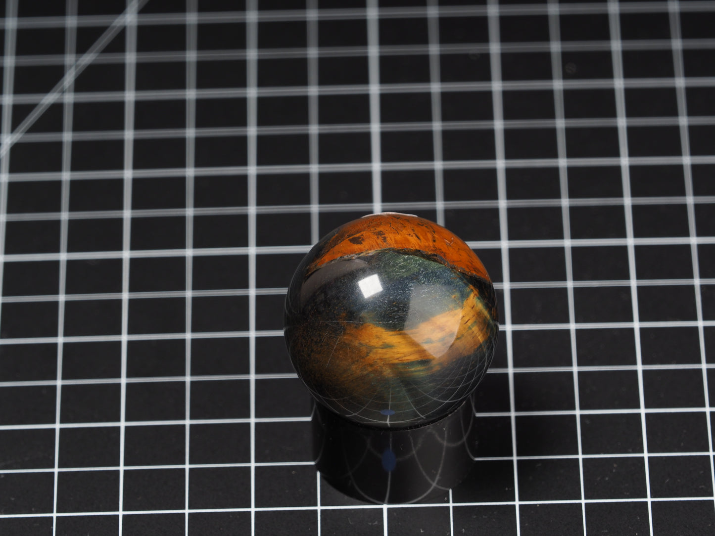 Variegated Tiger Eye Sphere 1-5/8”