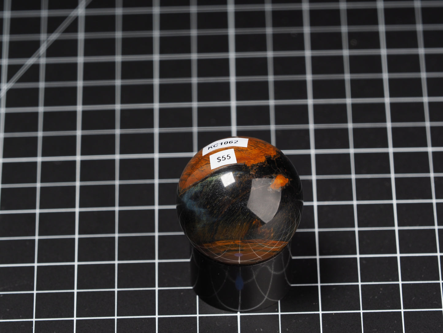 Variegated Tiger Eye Sphere 1-9/16”