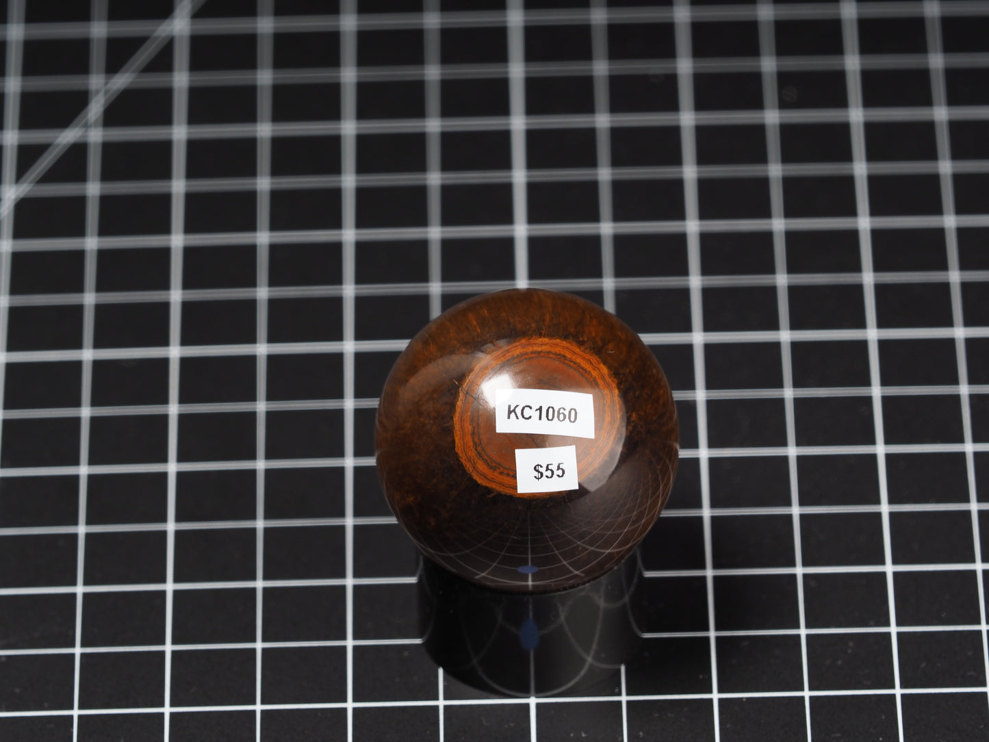 Variegated Tiger Eye Sphere 1-5/8”