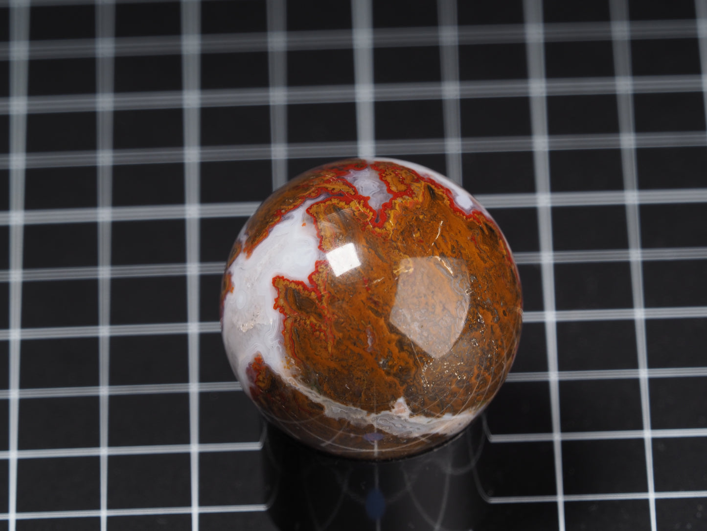 Moroccan Seam Agate Sphere 1-5/8”