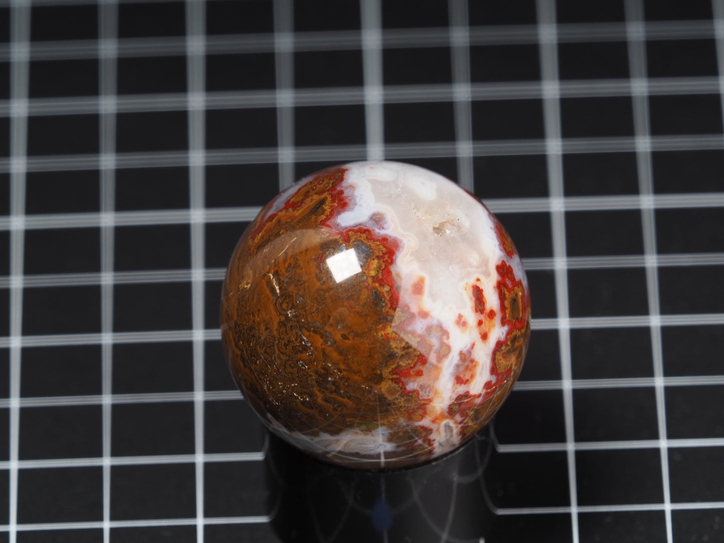 Moroccan Seam Agate Sphere 1-5/8”