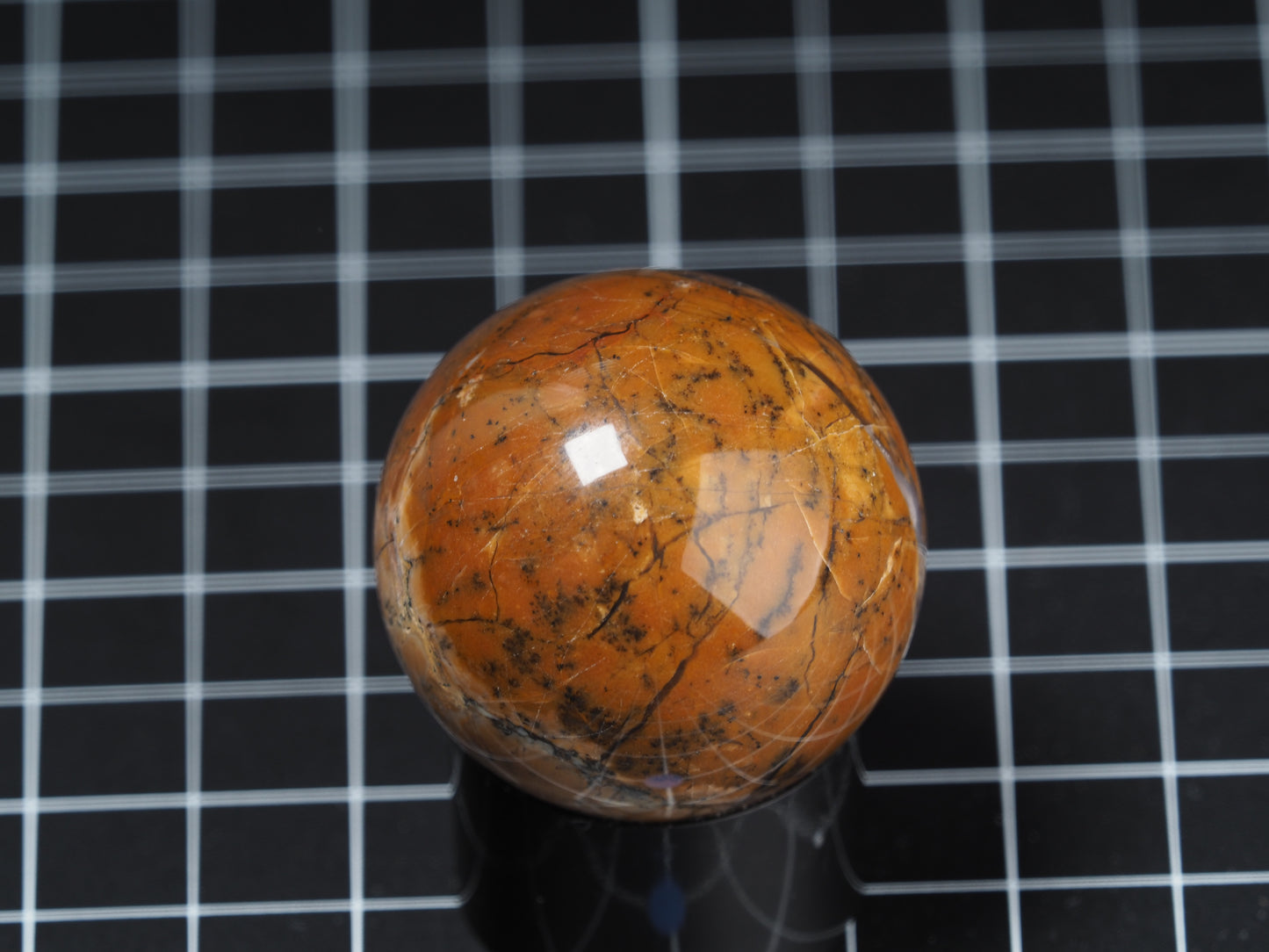 Yellow Dendritic Jasper Sphere 1-5/8”