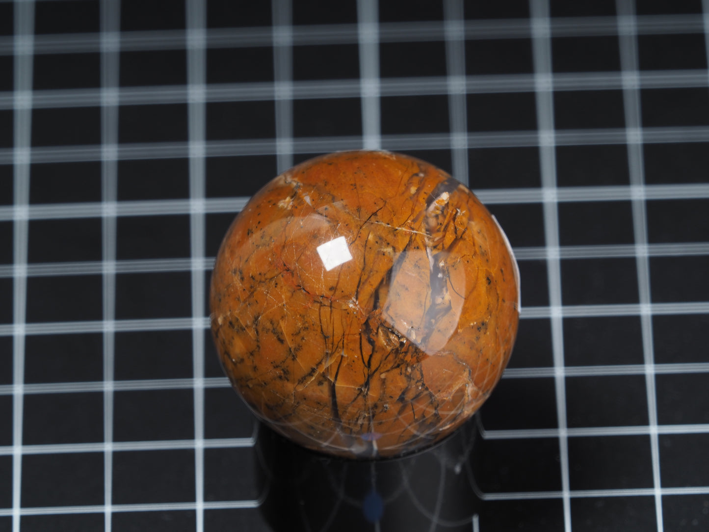 Yellow Dendritic Jasper Sphere 1-5/8”