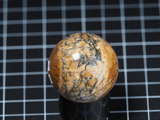Yellow Dendritic Jasper Sphere 1-11/16”