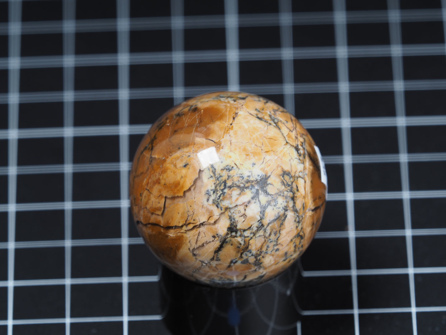 Yellow Dendritic Jasper Sphere 1-11/16”