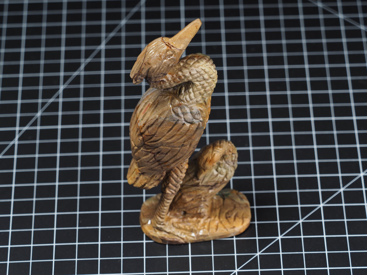 Crane Maligano Jasper Carving