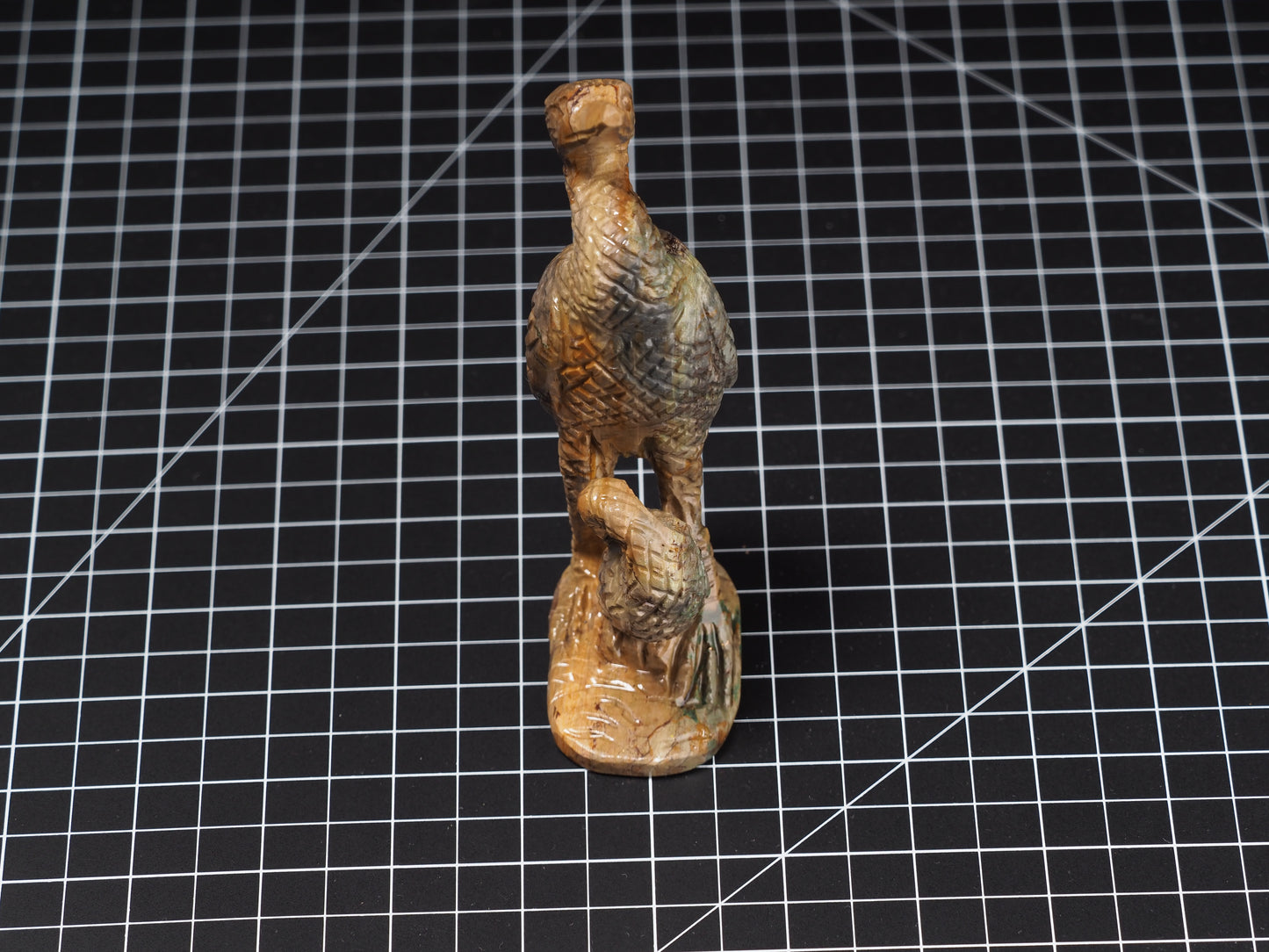 Crane Maligano Jasper Carving