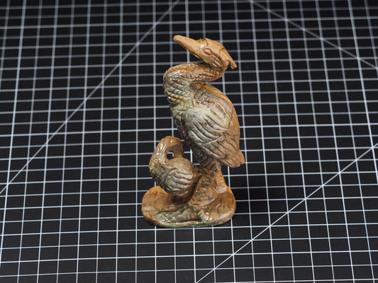 Crane Maligano Jasper Carving