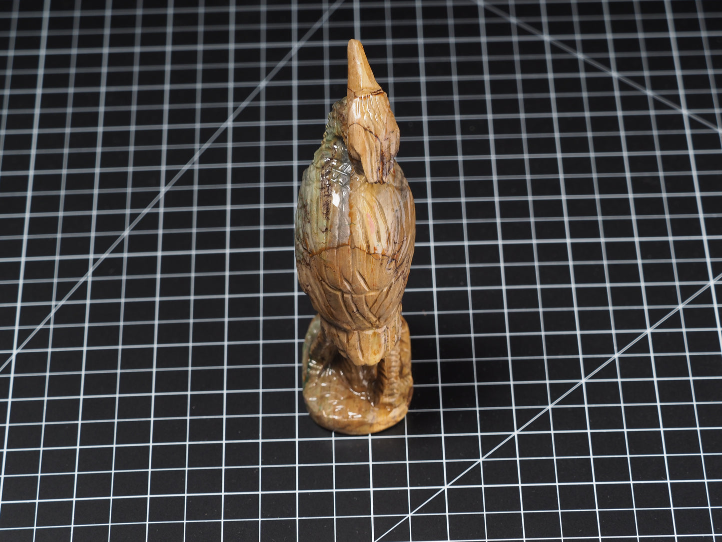 Crane Maligano Jasper Carving