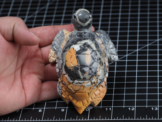Sea Turtle Maligano Jasper Carving