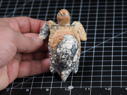 Sea Turtle Maligano Jasper Carving